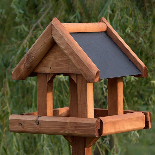 Riverside Woodcraft Buttermere Slate Roof Bird Table