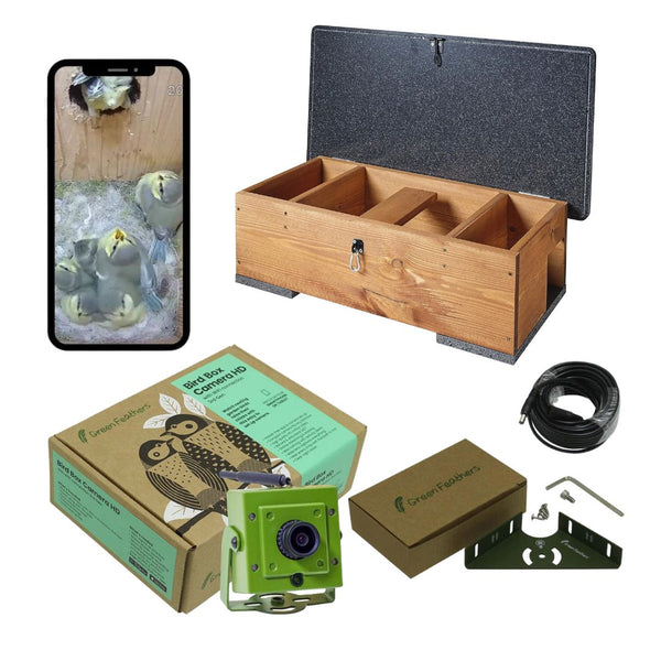 Riverside Woodcraft Eco Hedgehog Feeding Station c/w Camera Bundle