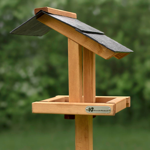 Riverside Woodcraft Bowness Slate Roof Bird Table