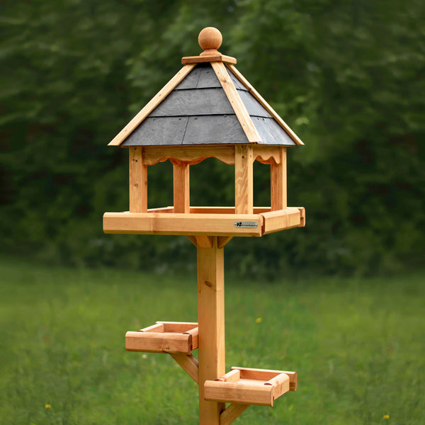 Riverside Woodcraft Chatsworth Slate Roof Bird Table