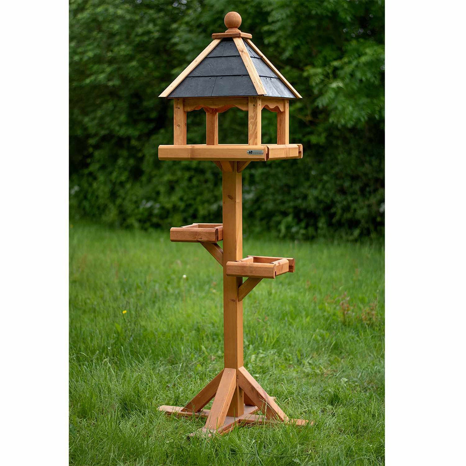 Riverside Woodcraft Chatsworth Slate Roof Bird Table – RiversideWoodcraft