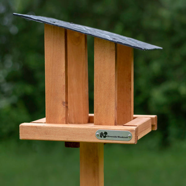 Riverside Woodcraft Rydal Slate Roof Bird Table