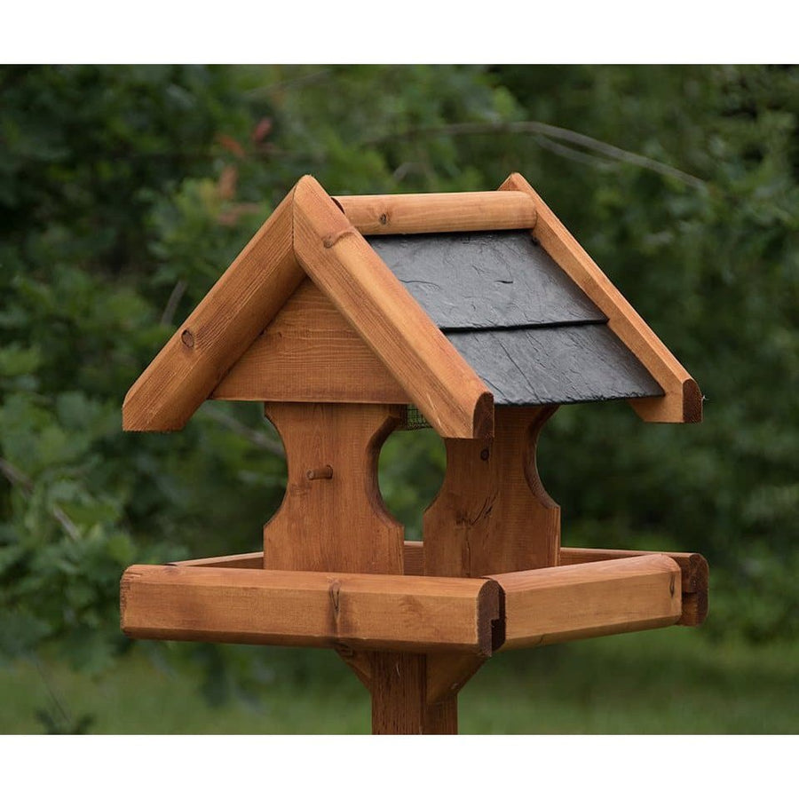 Riverside Woodcraft Verwood Large Slate Roof Bird Table