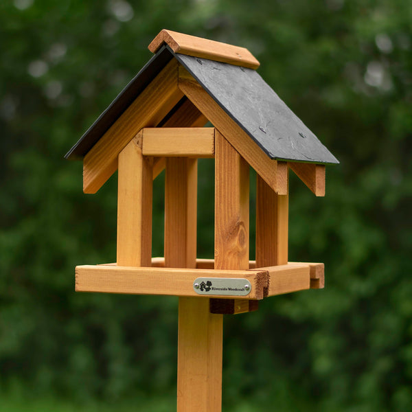 Riverside Woodcraft Windermere Slate Roof Bird Table