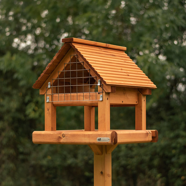 Riverside Woodcraft Premier Plus Cage Top Wooden Roof Bird Table